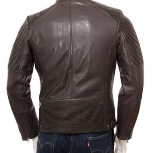 Brown Leather Jackets Bikers Motorcycle for Men New Distressed Real Slim Vintage
