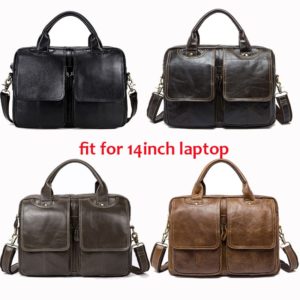 WESTAL Men’s Bag Genuine Leather Men’s Shoulder Bags Male Leather Laptop Briefcase Messenger/Crossbody Bags for Men Handbag 8002