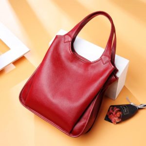 DIENQI cow genuine leather bag ladies winter women’s leather handbags big female shoulder bag red hand bags for women 2019