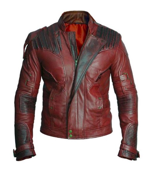 Guardians of the Galaxy 2 Star Lord Chris Pratt Maroon Real Leather ...