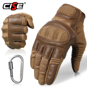 Touch Screen Leather Motorcycle Non-Slip Hard Knuckle Full Finger Gloves Protective Gear Outdoor Sports Racing Motocross ATV
